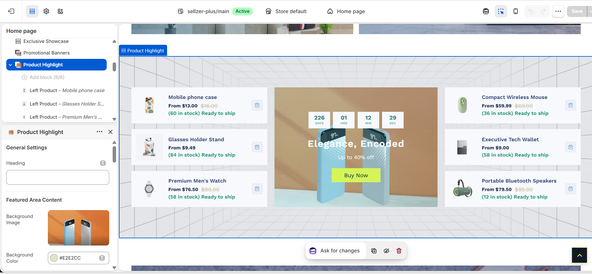 Product Highlight Grid (Mixed Sizes)
